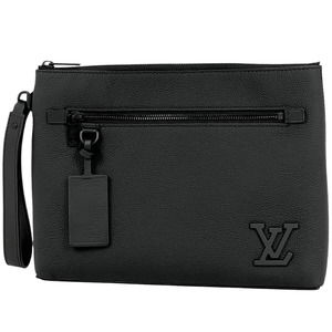 Louis Vuitton Pochette IPAD Shoulder Bag LV Clutch Noir Black
